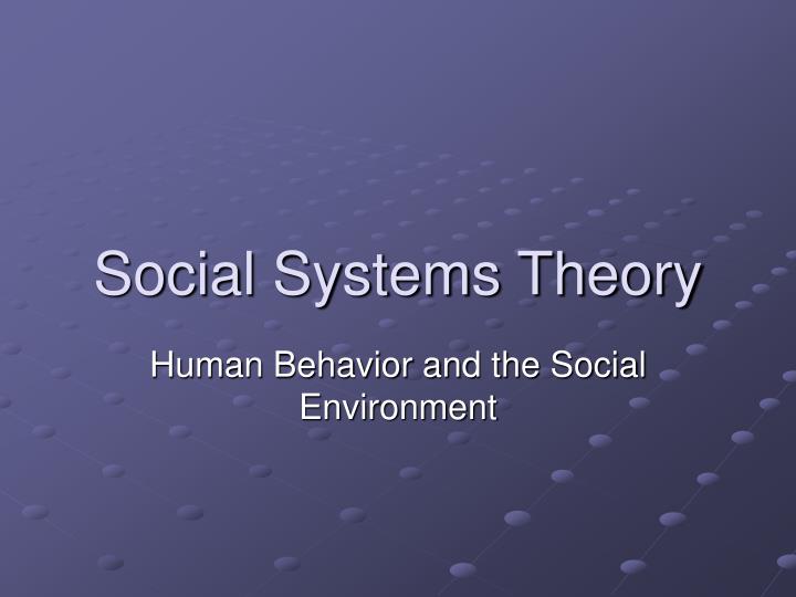 social systems theory