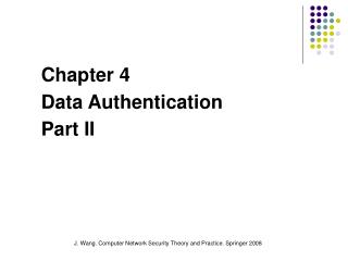 Chapter 4 Data Authentication Part II