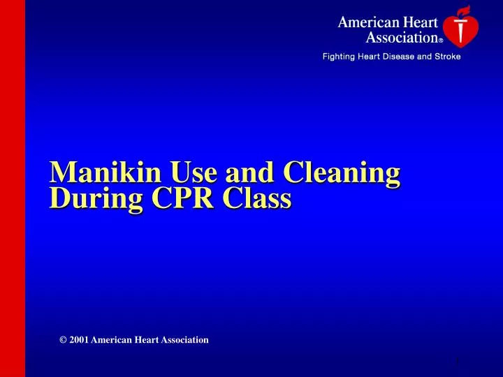 manikin use and cleaning during cpr class