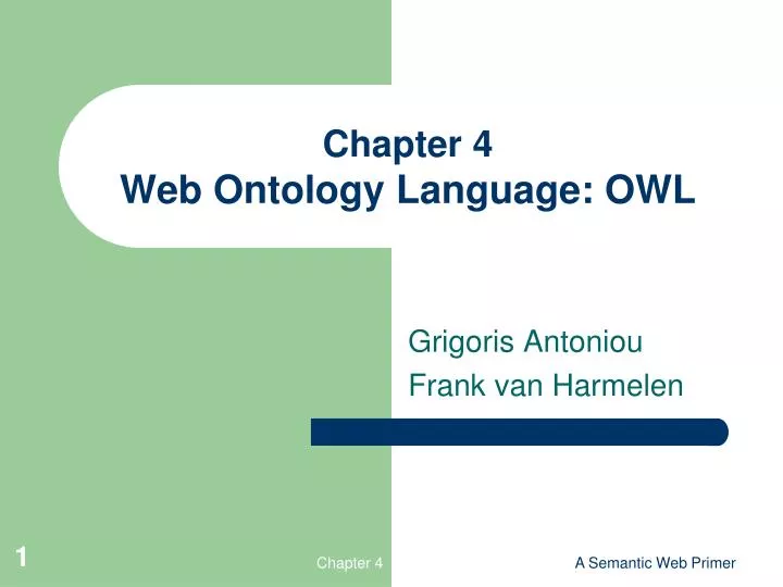 chapter 4 web ontology language owl