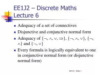 EE1J2 – Discrete Maths Lecture 6
