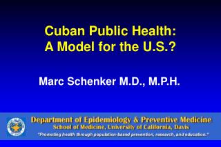 Cuban Public Health: A Model for the U.S.?