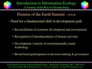Premise of the Earth Summit - 1992.06