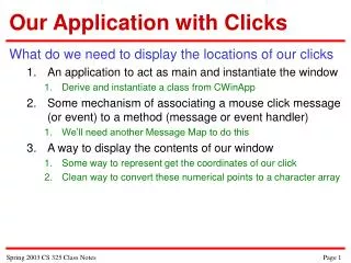 Our Application with Clicks