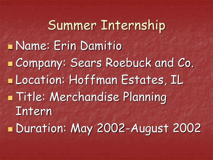 summer internship