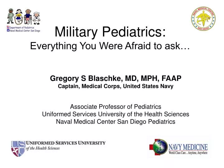 military pediatrics everything you were afraid to ask