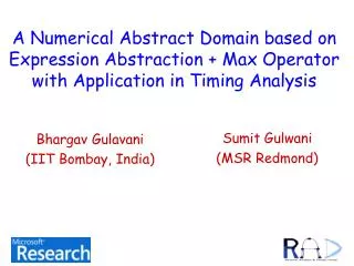 A Numerical Abstract Domain based on Expression Abstraction + Max Operator with Application in Timing Analysis