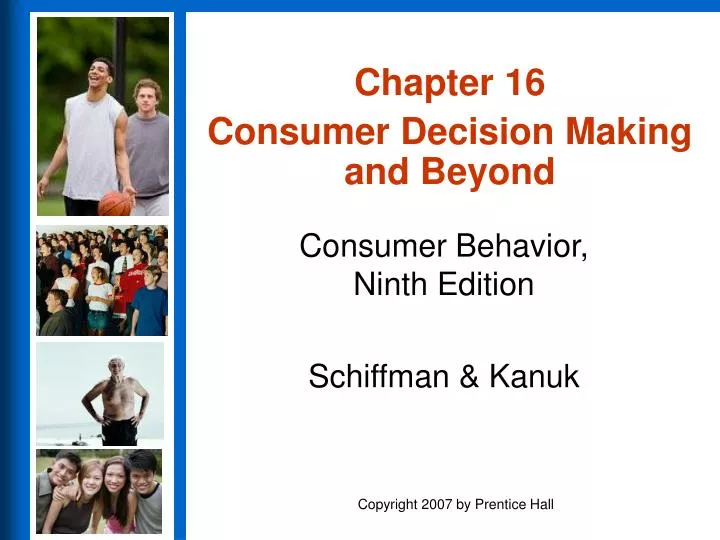 chapter 16 consumer decision making and beyond