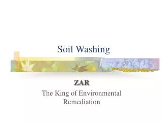 Soil Washing