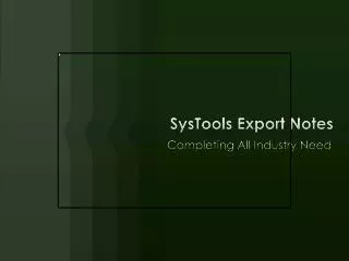 Export Notes with Trial version