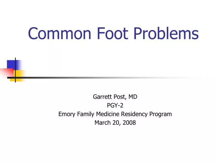 common foot problems