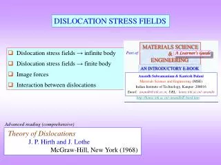 DISLOCATION STRESS FIELDS