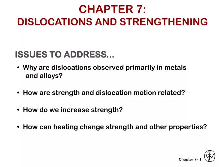 chapter 7 dislocations and strengthening