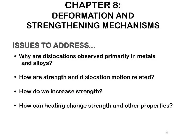 chapter 8 deformation and strengthening mechanisms