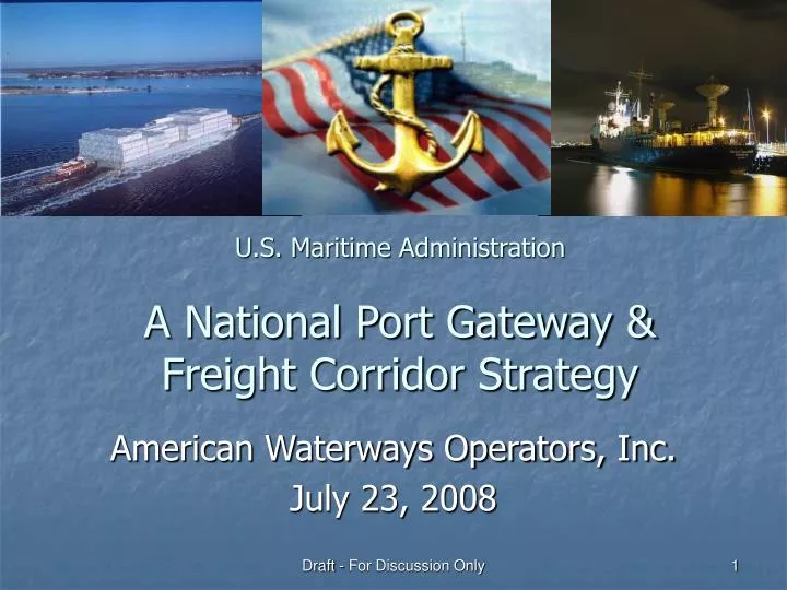 u s maritime administration a national port gateway freight corridor strategy