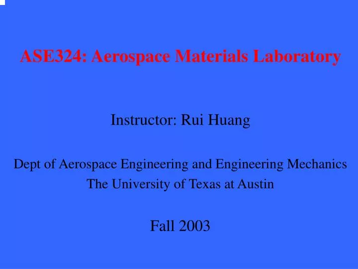 ase324 aerospace materials laboratory