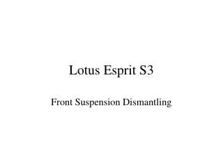 Lotus Esprit S3