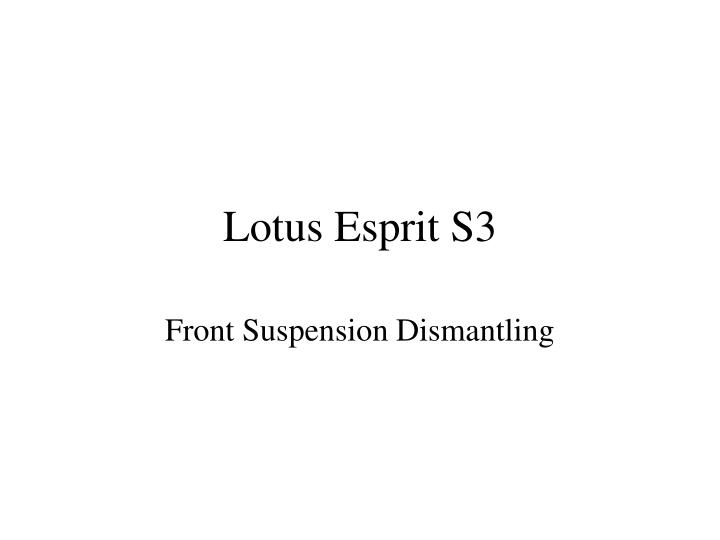 lotus esprit s3