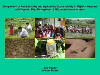 Comparison of Food security and Agriculture Sustainability in Nepal – Adopters of Integrated Pest Management (IPM) verse