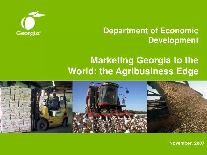 department of economic development marketing georgia to the world the agribusiness edge