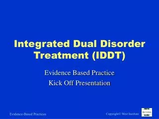 Integrated Dual Disorder Treatment (IDDT)