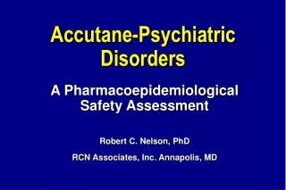Accutane-Psychiatric Disorders