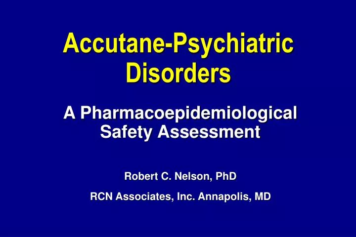 accutane psychiatric disorders