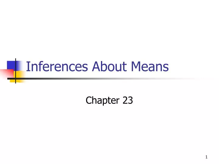 inferences about means