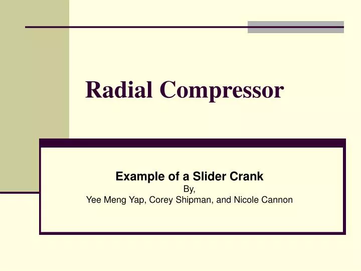 radial compressor