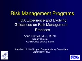 Risk Management Programs