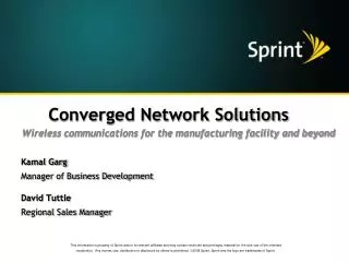 Converged Network Solutions