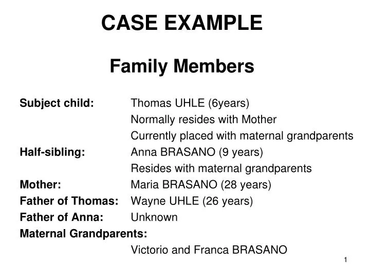 case example family members