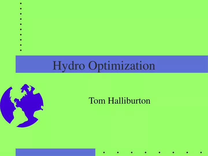 hydro optimization