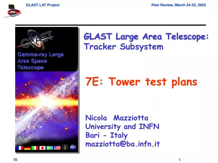 7e tower test plans