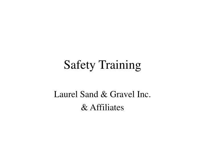 safety training