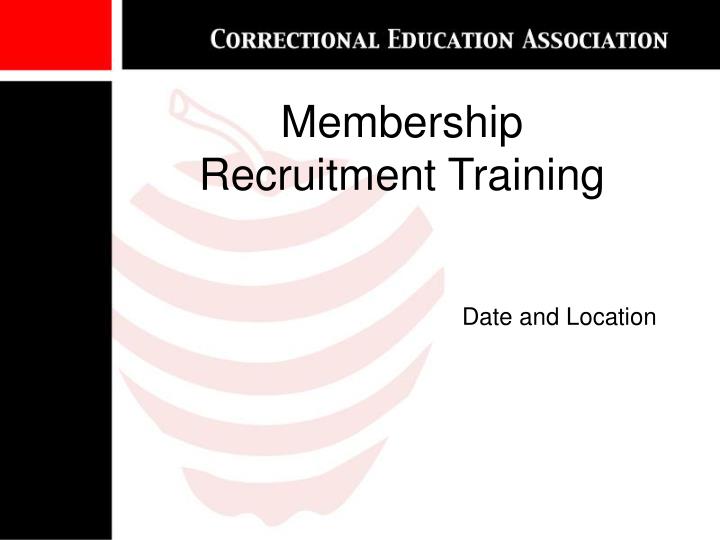 membership recruitment training