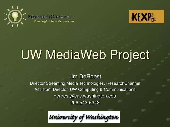 uw mediaweb project