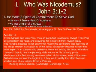 Who Was Nicodemus? John 3:1-2