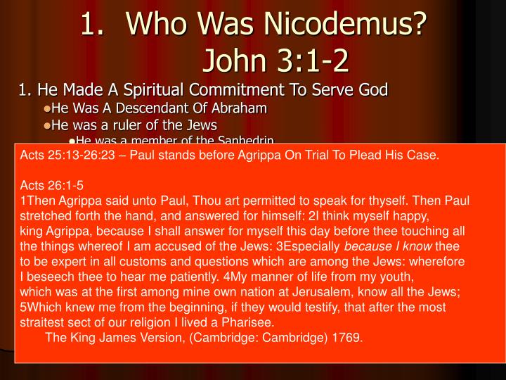 who was nicodemus john 3 1 2