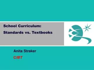 School Curriculum: Standards vs. Textbooks