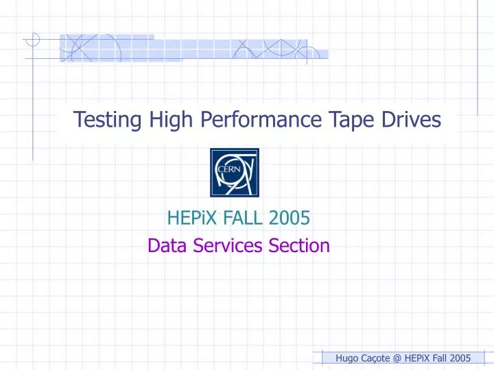 testing high performance tape drives