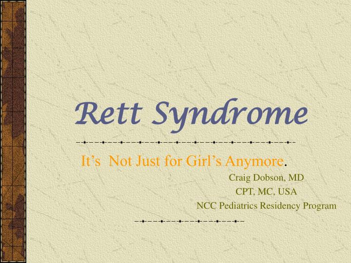 rett syndrome