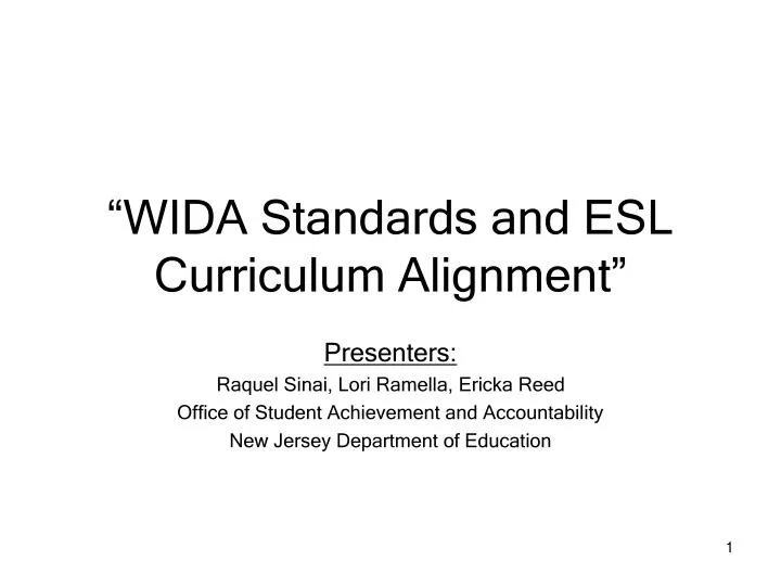 wida standards and esl curriculum alignment