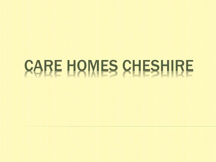 care homes cheshire