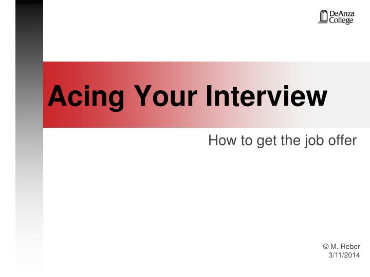 acing your interview