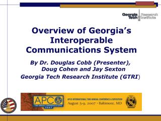 Overview of Georgia’s Interoperable Communications System