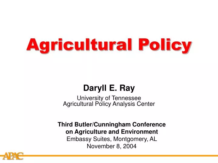 agricultural policy