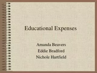 Educational Expenses
