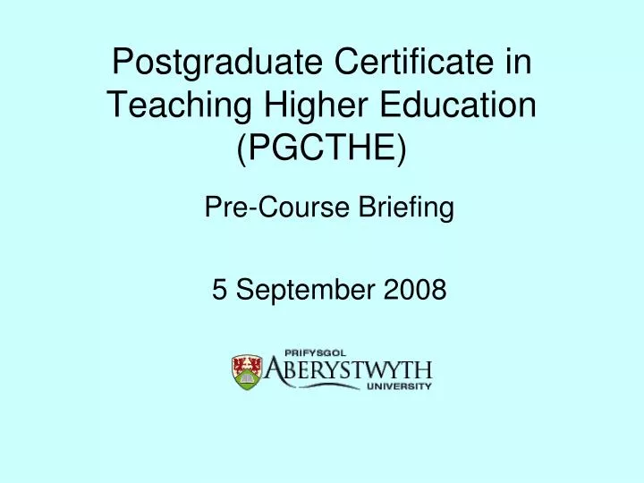 postgraduate certificate in teaching higher education pgcthe