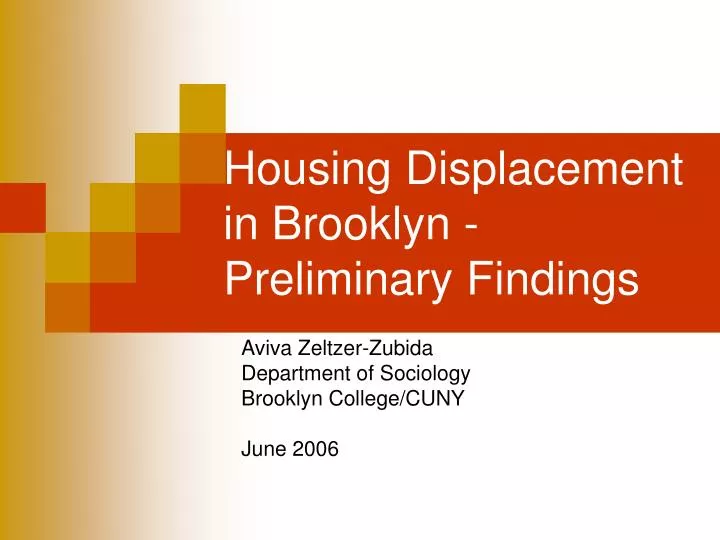 housing displacement in brooklyn preliminary findings